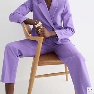 J. Crew Tall Kate straight-leg pant in bi-stretch cotton blend - Violet Bouquet